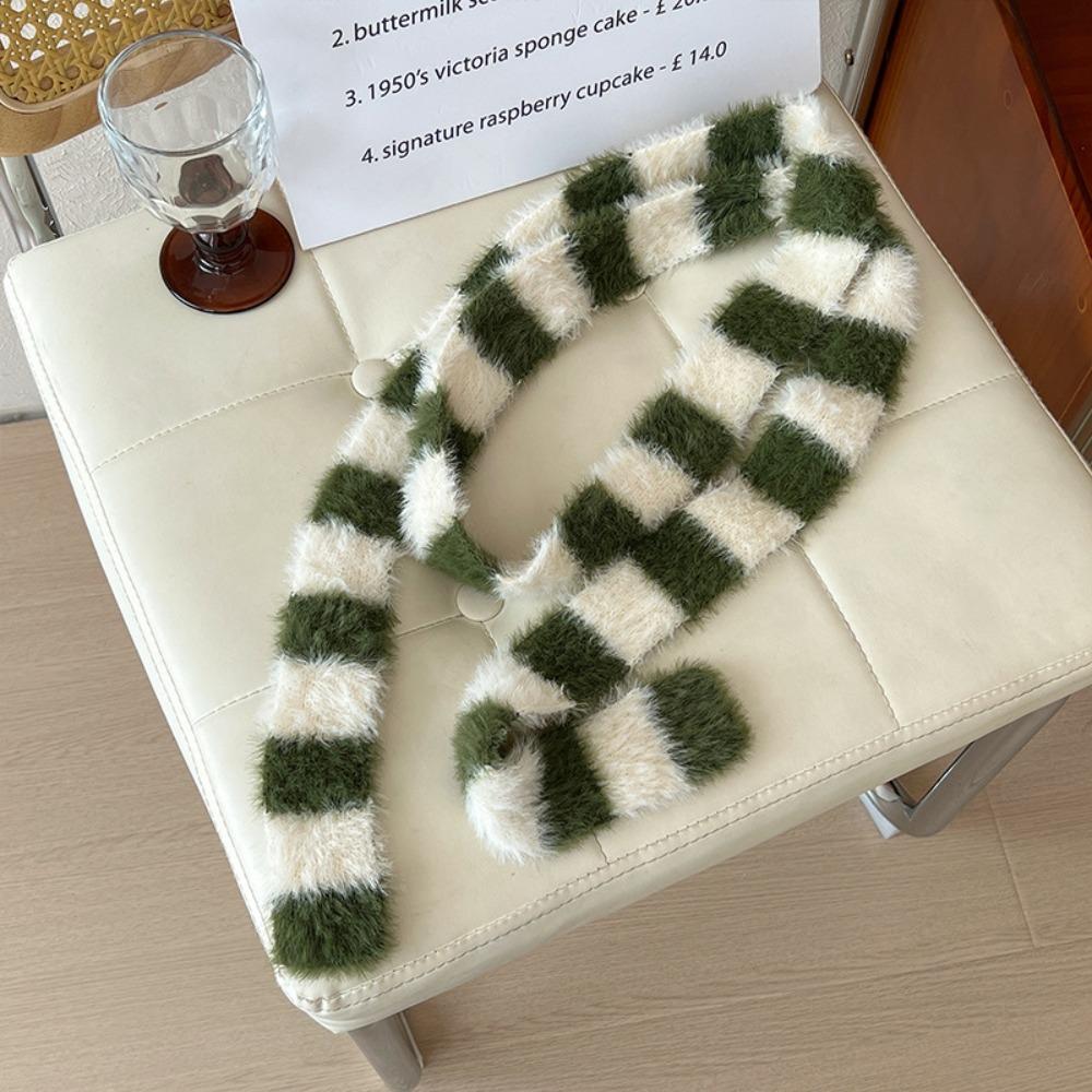 Харадзюку Y2K Полосатый шарф Готический панк Чокер Лента Модный узкий длинный шарф Девушка