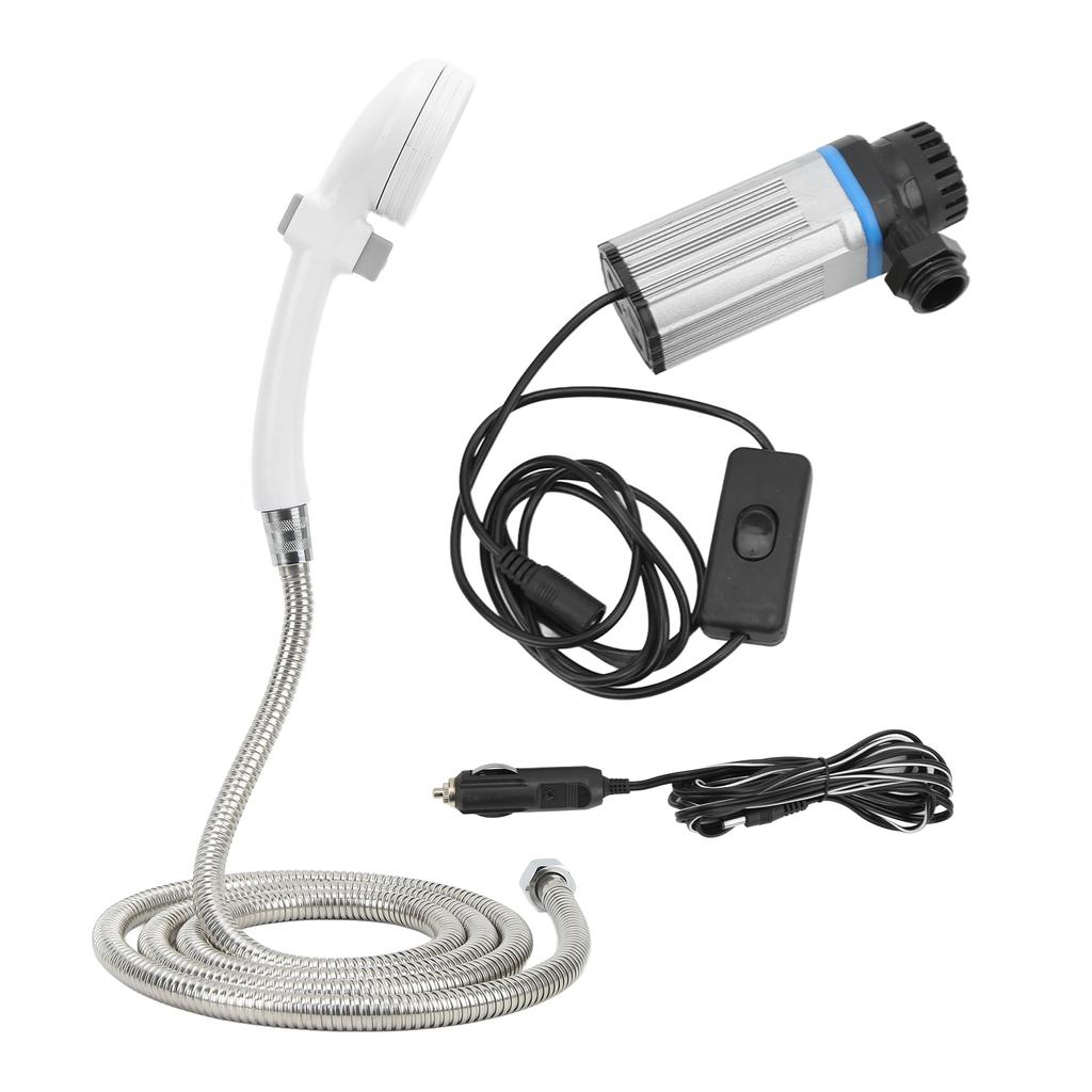 Наружный походный душевой набор Водяной насос 2м труба 12В кабель для прикуривателя Комплект для автомобилей, автодомов, внедорожников