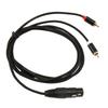 Кабель XLR на двойной RCA гнездо-штекер с низкими потерями, бесшумный Y-разветвитель-дубликатор, стереофонический межкомпонентный кабель 1 м