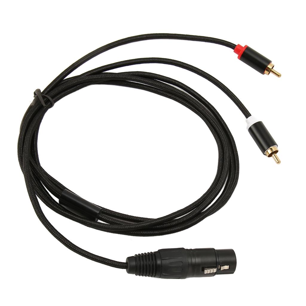 Кабель XLR на двойной RCA гнездо-штекер с низкими потерями, бесшумный Y-разветвитель-дубликатор, стереофонический межкомпонентный кабель 1 м