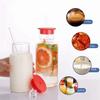 Heat Resistant Glass Water Bottle with Straw Silicone Lid Drink Cup Food Grade Juice Bottle  Bar