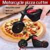 Motorcycle Style Stainless Steel Plastic Wheel Bike Roller Pizza Cutter