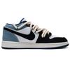 Jordan Air Jordan 1 Restricted Area Cushioning Slip Resistant Low top Vintage Basketball Shoes Men's Light Blue IH0648-141(Team98-)