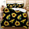 Пододеяльник с подсолнухами, девчачий желтый цветочный принт, двойной пододеяльник, женские цветочные цветы, комплект постельного белья из полиэстера размера King Size
