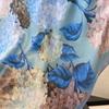 Floral Print Square Silk Scarf Luxury Neckerchief Scarf Hair Band Bandana Scarf  Women