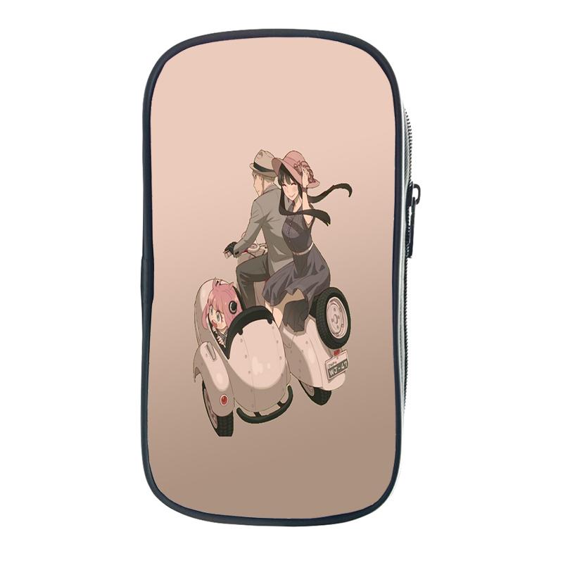 Семейный портативный пенал Spy X с героями мультфильмов Anya Forger, детская канцелярская сумка, большая вместительная сумка для хранения, школьная сумка-карандаш