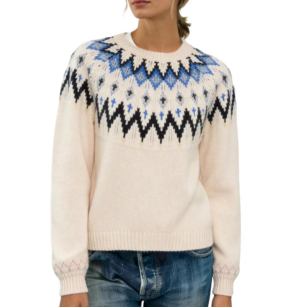 Женский модный свитер с круглым вырезом, свободный, с длинным рукавом, вязаный топ