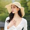 Good Goods Travel Beach Big Brim Straw Hat Summer Seaside Foldable Sun Hat Women's Sun Protection