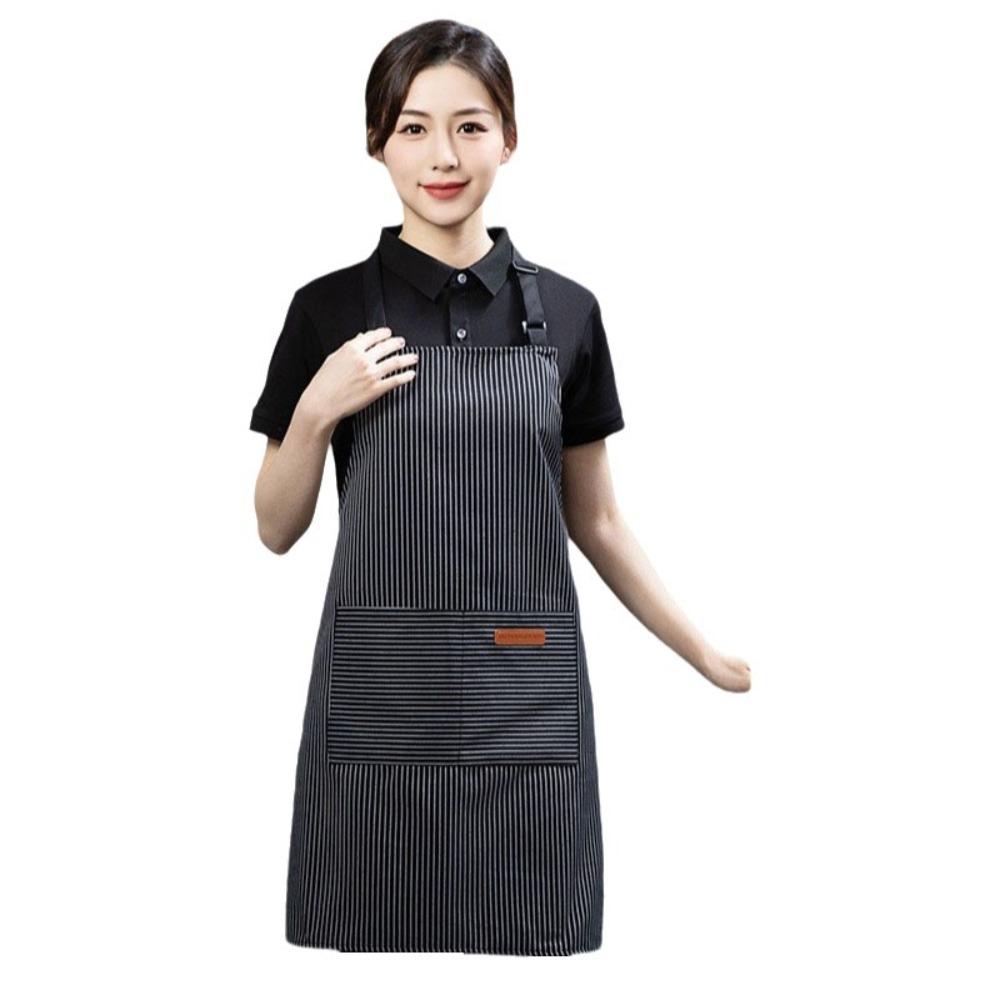 with 2 Pockets Striped Apron Adjustable Kitchen Apron Practical Cooking Apron  Food Preparation