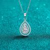Сертифицированное серебро S925 с муассанитом, 5*8 мм, 1 карат, ожерелье с каплями воды для свадебной вечеринки, женский подарок, роскошные обручальные украшения с бриллиантами