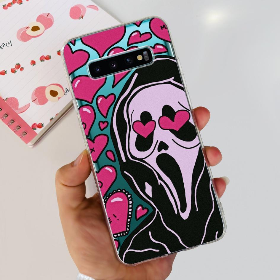 For Samsung Galaxy S10 S10+ Case SM-G973F Clear Cover Luxury Marble Flower Soft Silicone Fundas For Samsung S10 Plus S10e Bumper