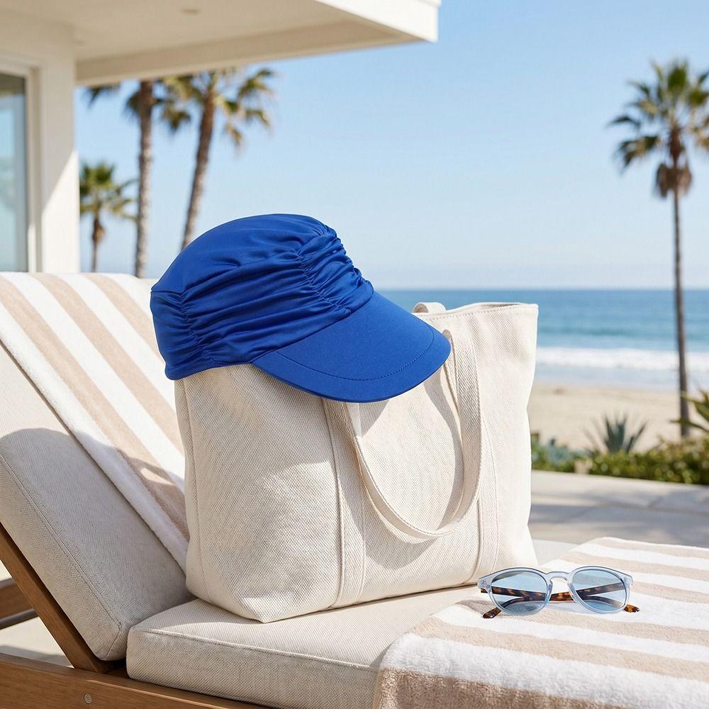 Elastic Fit Women Sun Hat Wide Brim Summer Baseball Cap Casual Cooling Visor Cap Beach
