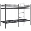 VidaXL Bunk Bed Without Mattress Black 75x190 Cm Steel, Bed Frame, Slatted Base, Bedroom Furniture, Loft Bed, Frame of 42000319