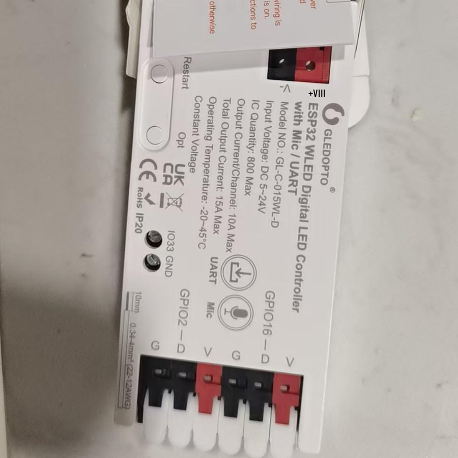 Контроллер светодиодной ленты WLED для ESP32 с микрофоном, синхронизацией по музыке, звуковым динамическим режимом, WiFi и эффектами Dream Color