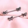 1 Pair Butterfly Nipple Barbell 14g Crystal Nipple Piercing Nipple Jewelry Heart Nipple Ring Bar Stainless Steel Body Piercing for Women