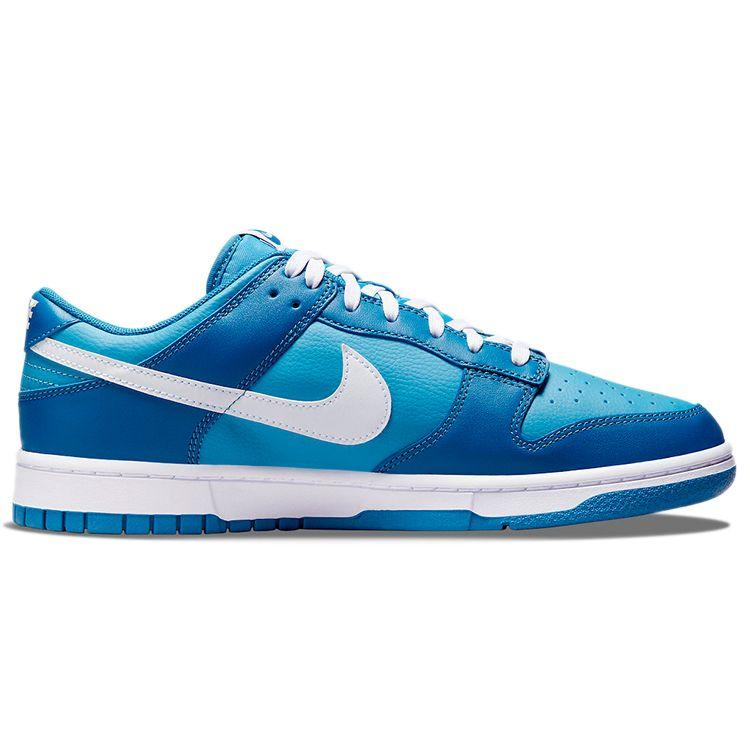 Nike Dunk Low Dark Marina Blue Мужские кроссовки белые голландско-синие DJ6188-400