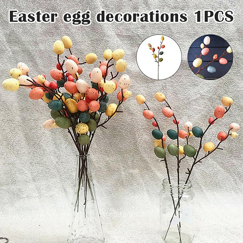 2/3/5/10Pcs Easter Egg Tree Branches Home Decoration Painting Field Eggs Spring Party Decor