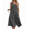 Женские повседневные летние платья без рукавов, весеннее платье-кружево с оборками и цветочным принтом в стиле бохо для коктейльной вечеринки