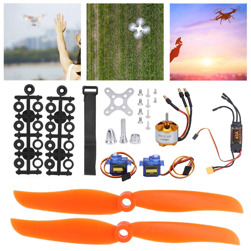 2212 KV1400 Motor 40A XT60T ESC SG90 Servo 8060 Propeller Kit for RC Drone Aircraft FPV