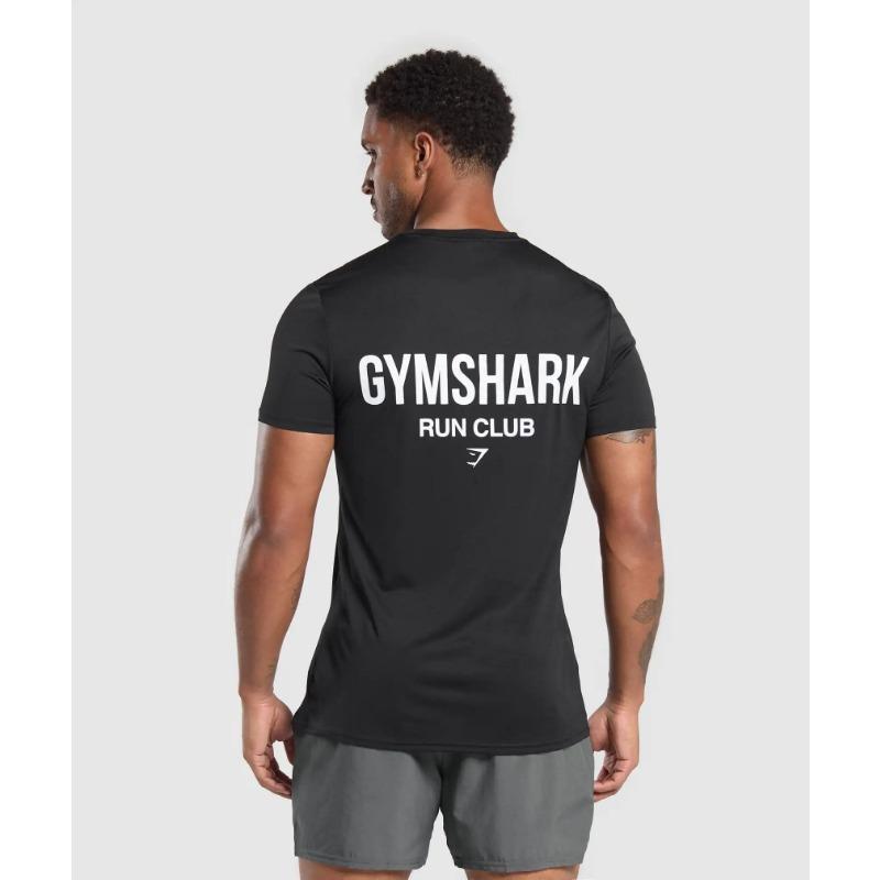 Мужская быстросохнущая фитнес-полиэстеровая футболка Топ Одежда Акула Удобная Дышащая Спортивная Фитнес-одежда Футболки Мужские