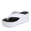 Women's Clip Toe Wedge Flip Flops Summer Chunky Platform Beach Sandals Woman Thick Sole High Heeled EVA Slipers Slides