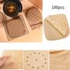 Air 100pcs Square Fryer Paper Disposable Non Stick Bake Steamer Liner Parchment