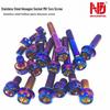 M8 Flange Fixing Screws: Titanium-coated, Stainless Steel, Hex Socket, Hollow for Motorcycle Electric Vehicles