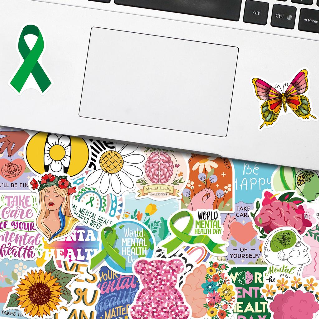 50 Mental Health Stickers Knowledge Education Stickers Luggage Guitar Laptop Helmet Refrigerator Stickers