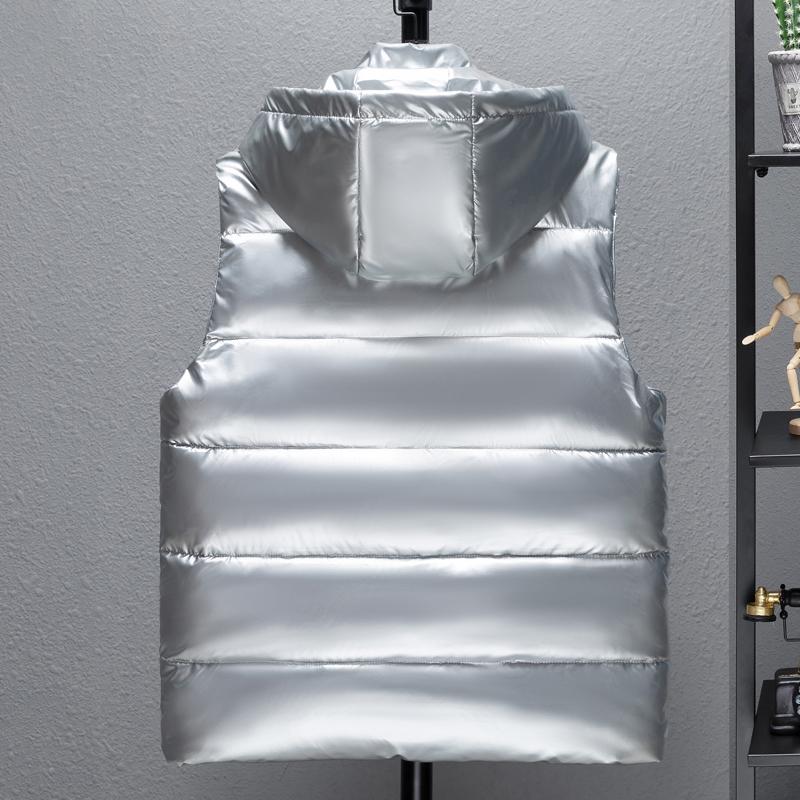 Плюс размер S-6XL зимняя мужская куртка без рукавов с капюшоном повседневный толстый теплый жилет для мужчин верхняя одежда