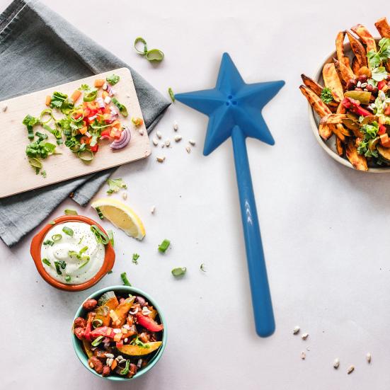 Шейкер для соли и перца, палочка с отверстиями в виде звезды, многоразовая приправа, специи, 3 сказочные палочки, портативный