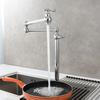 Black Brass Single Cooling Folding Kitchen Faucet Vertical Kitchen Sink Faucet 360 Rotation Ceramic Valve Core Kitchen Basin Tap