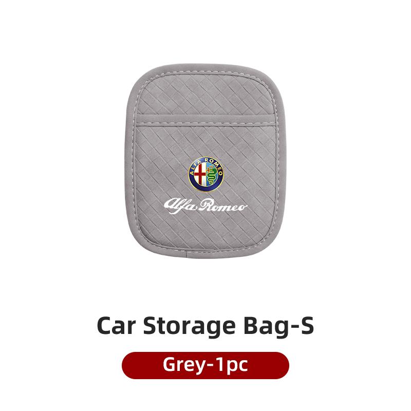 qctfz6 Plaid Self-Adhesive Storage Hanging Bag For Alfa Romeo Giulietta 159 147 156 166 Mito Giulia GT Stelvio Tonale