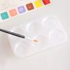 10Pcs White Plastic Paint Tray Palettes 6 Holes Thickened Art Classes DIY Crafts Watercolor Palette Color Mixing Art Painting Tray