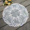 White Retro Tablecloth Round Place Mat Creative Lace Embroidery Placemat  Kitchen