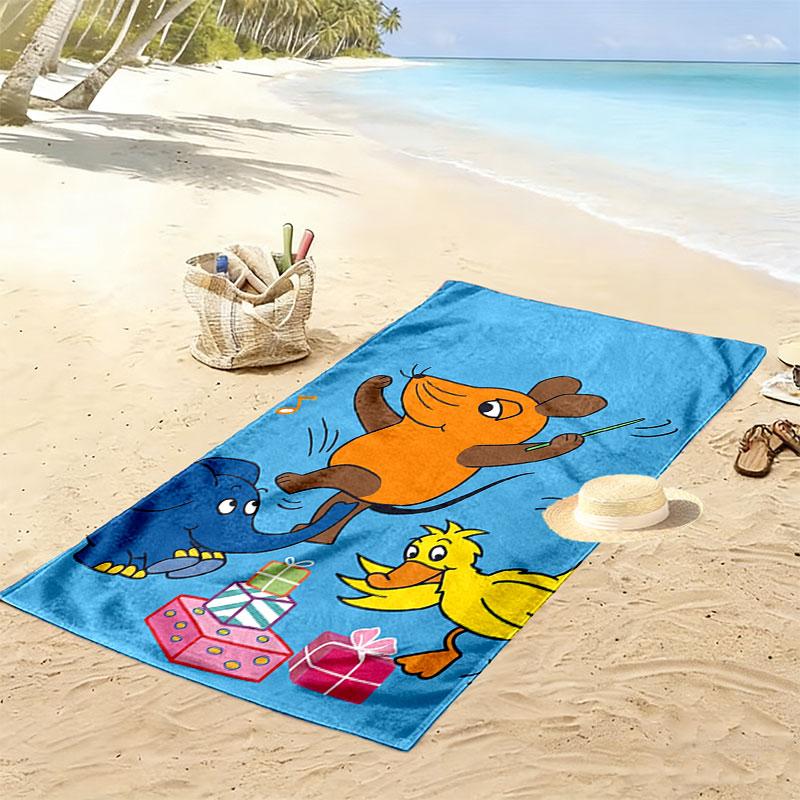 Die Maus Beach Towel, Large Soft Quick Dry Towel for Beach Camping Swimming