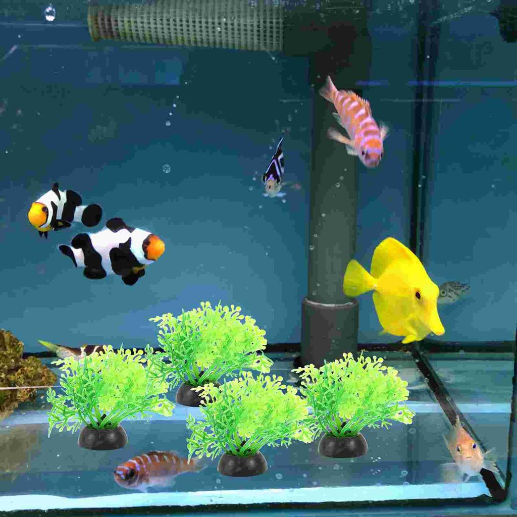20 Pcs Aquarium Landscaping Plastic Plants for Betta Fish Toy Tank Decorations Accessories