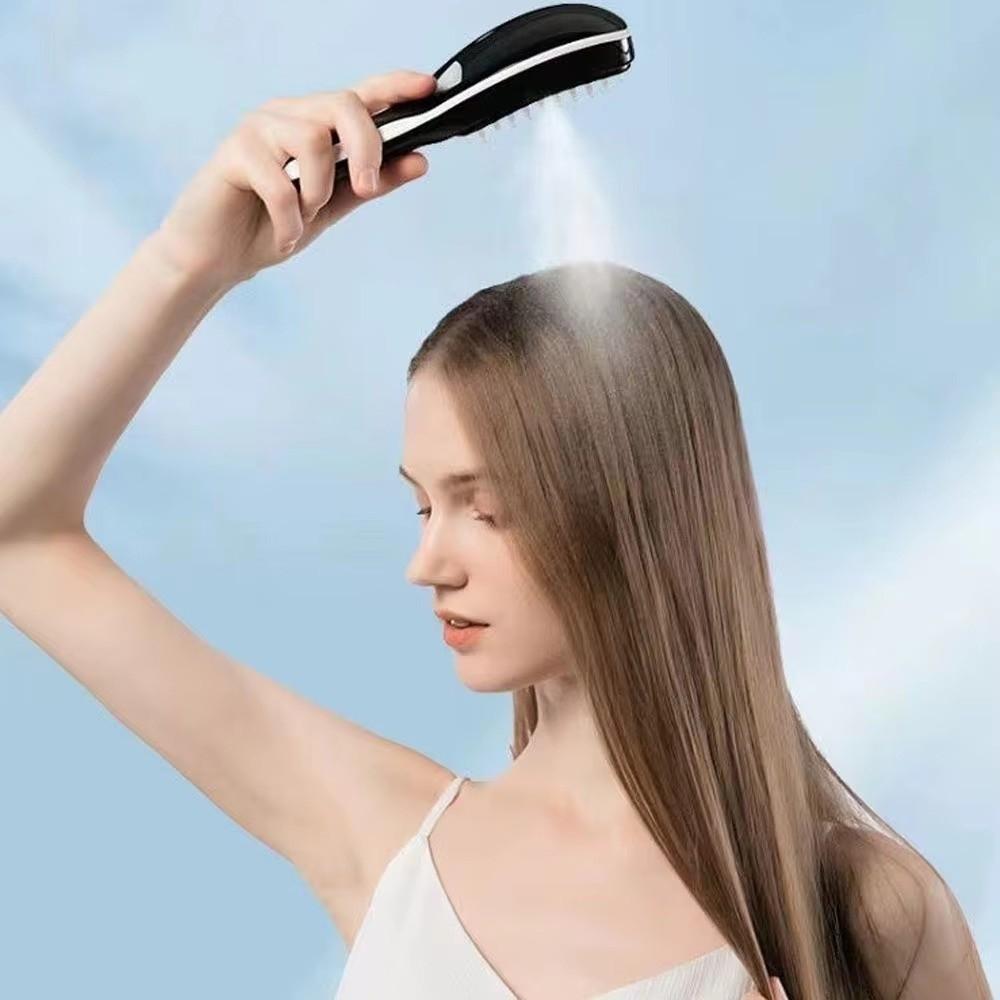 Ultrasonic Vibration Scalp Massager Red Light Blue Light Spray Massage Comb Hair Care