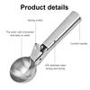 Ice Cream Scoop Stainless Steel Easy To Clean Perfect Circle Design Food Grade Dishwasher Safe Ice Cream Scoop
