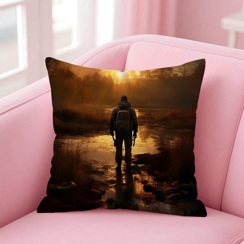 game survival SSTALKER 2 Heart of CChornoby Cushion Cover Pillow Case Soft Friendly Fabric Concealed Zipper