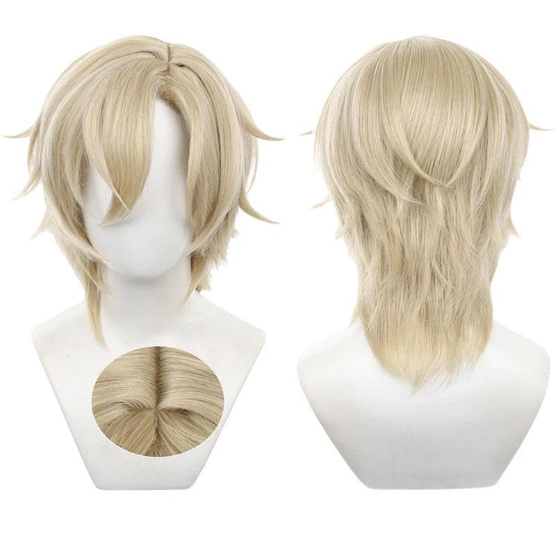 Парик для косплея из авантюрина, длина 40 см, цвет хаки, игровой парик из авантюрина, термостойкие синтетические волосы, парики для ролевых игр + шапочка для парика