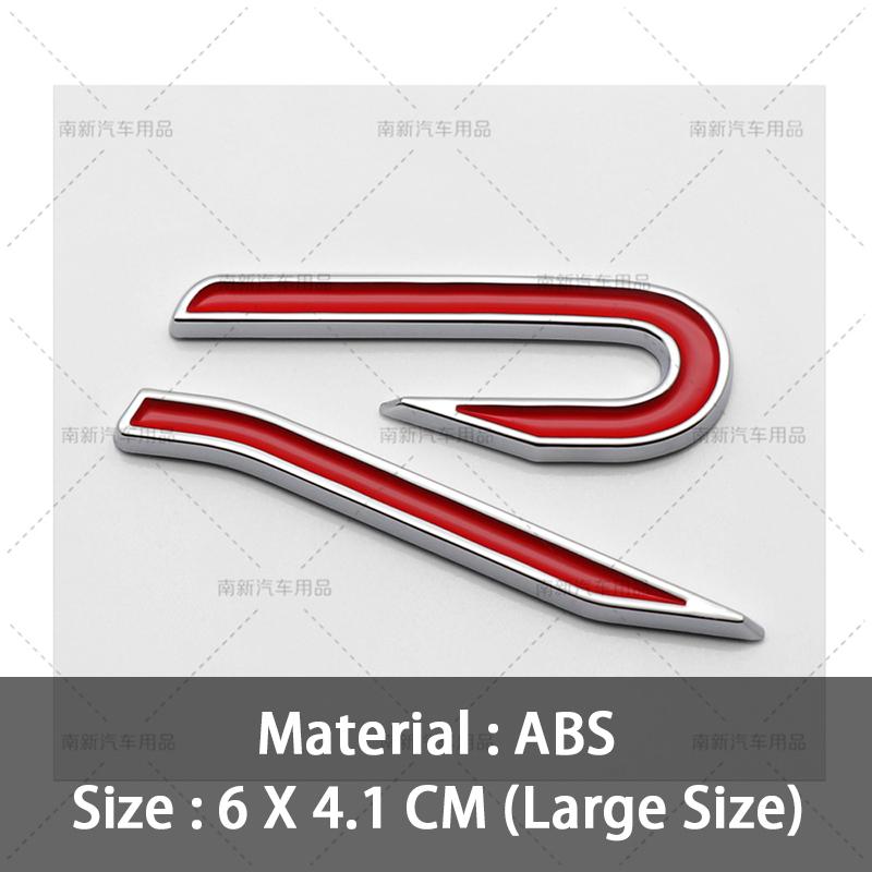LMN1 2026 Hot VOLKSWAGEN 3D ABS New R Badge Rear Trunk Emblem Car Stickers Decal For VW Volkswagen Golf 6 7 8 GTI MK6 Mk7 MK8 Car Sty