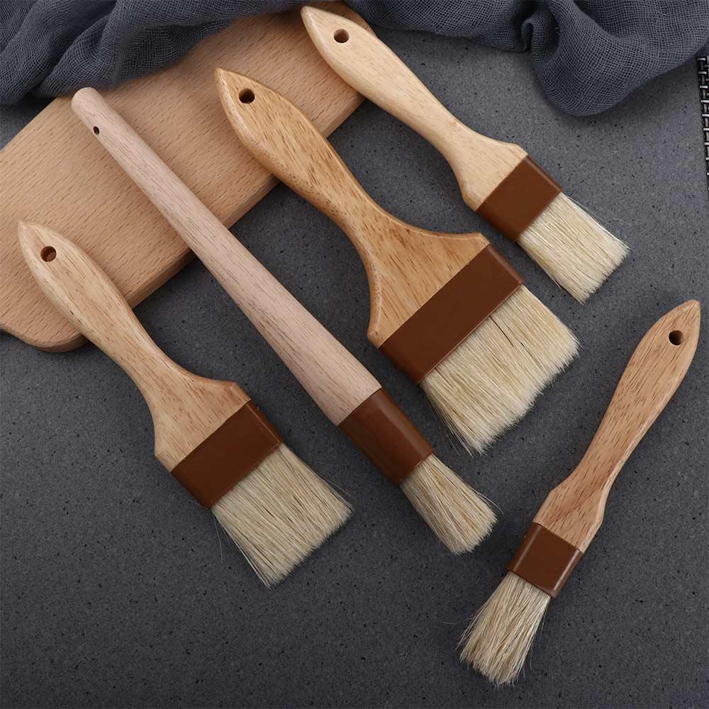 Baking Boar Bristles Kitchen Wooden Handle Basting Brush Pastry Brush Sauce Baster Marinade Tool