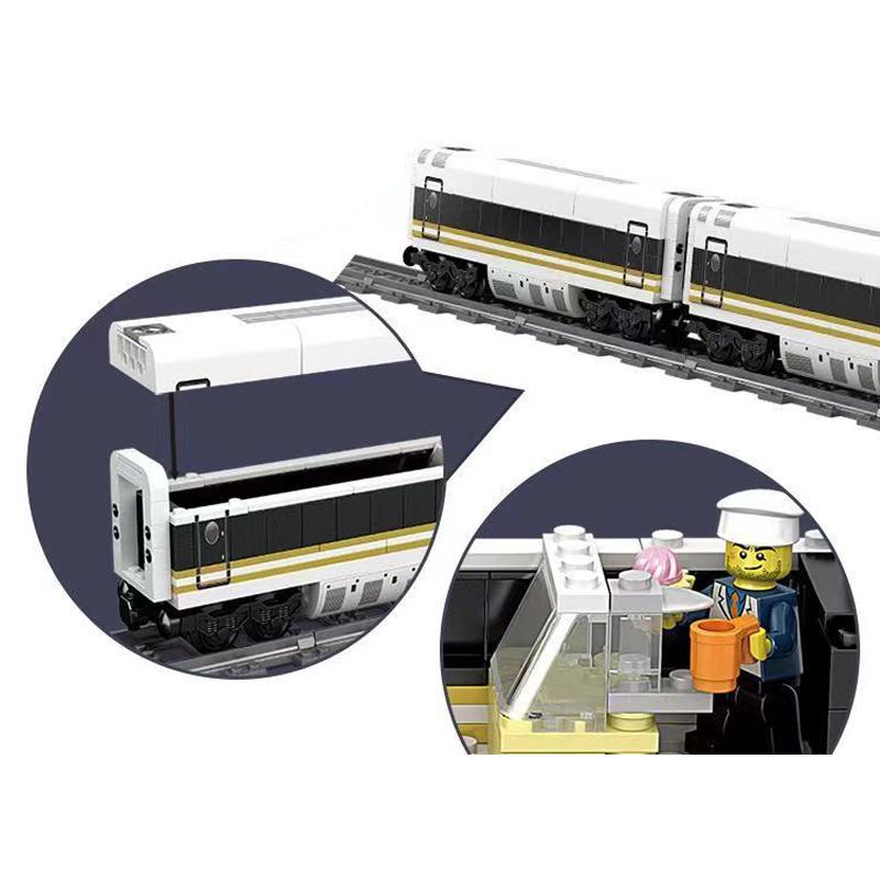 City Electric Express Passenger Train With Tracks Set Model Technical Building Blocks Bricks Gifts for Kids Childrens Boys Adult