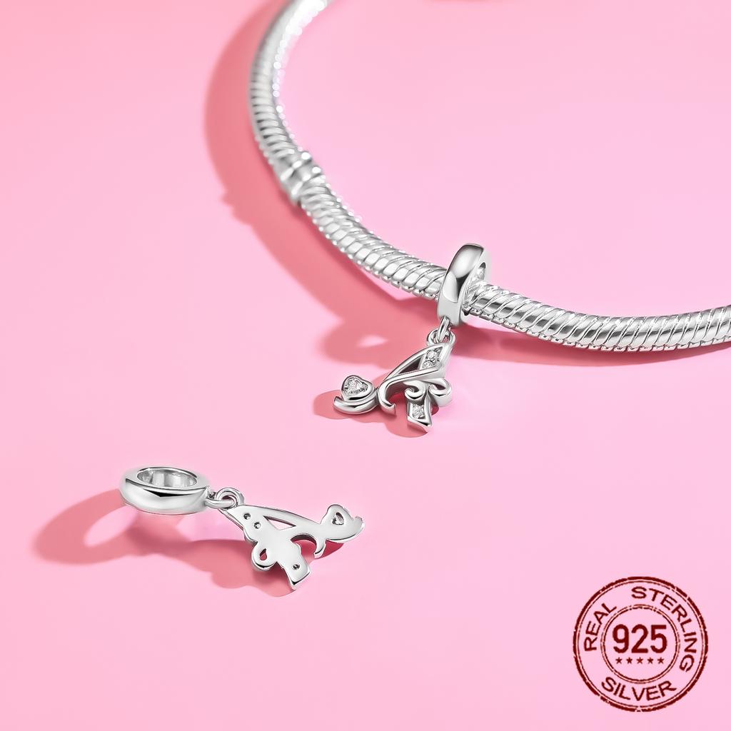 Шармы Бусины Медь Однотонный Буква Семья Навсегда Дерево Жизни Циркониевые Бусины Подходят для DIY Браслетов Ювелирные Изделия