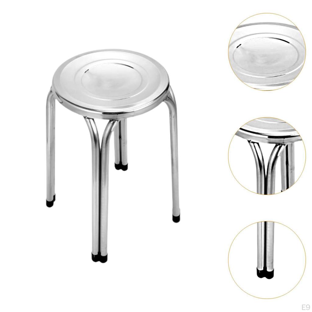 Штабелируемый табурет Школьные табуреты Нержавеющая сталь для детей и взрослых Круглая металлическая мебель