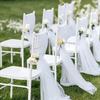 10/50 шт. 75x200 см Белый Свадебный Тюль Банты на Стулья baby shower Вечеринка Свадебная Композиция Арка Декор Садовая Вечеринка Украшение Лестницы