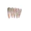 Pure Hand-kneaded Craft Peach Lime Embossed Butterfly Metering Cat Eye Style Wear Nail Art Stickers