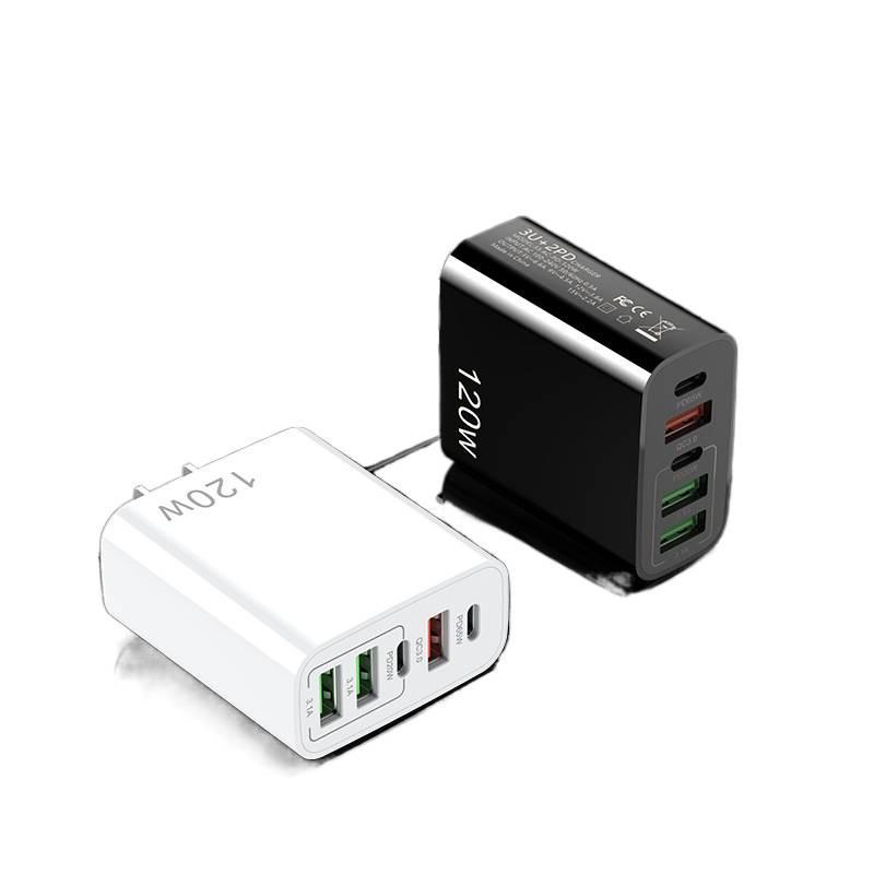 Многопортовое USB-зарядное устройство 120 Вт для Apple, Android, Huawei, Xiaomi, OPPO