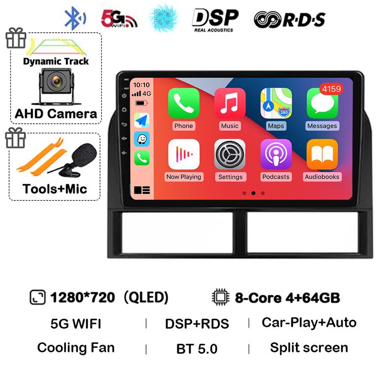 Android 14 Carplay Wifi+4G автомобильное радио для Jeep Grand Cherokee II WJ 1998-2001 2002 2003 2004 мультимедийный видеоплеер GPS стерео