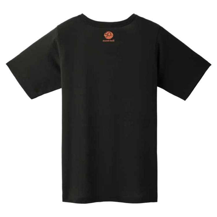 MONTBELL MontaBear50th Удобная Стильная Простая Универсальная Футболка с коротким рукавом SS25 Обычная Женская Черная